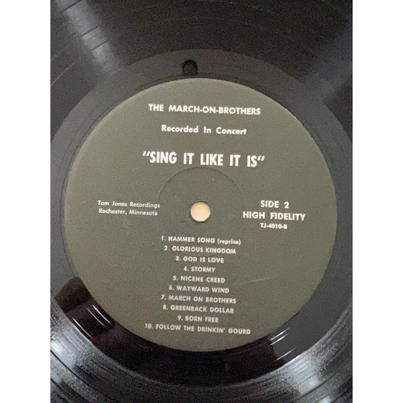 Sing It Like It Is! March On Brothers LP Tom Jones Recordings MONO VG+ - Picture 7 of 7